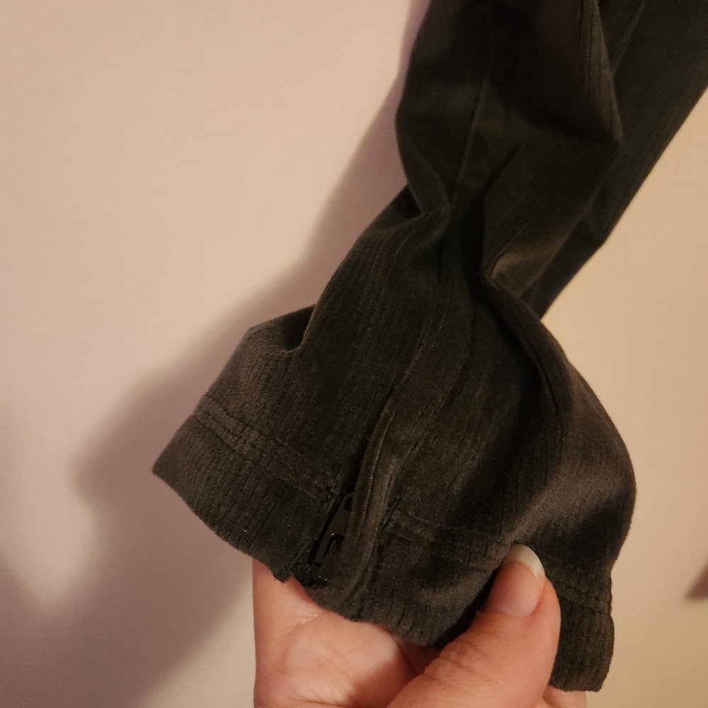 Adidas Tiro Cut 3-Stripes Velour Track Pants Black High Rise Velvet Corduroy L - Picture 5 of 11
